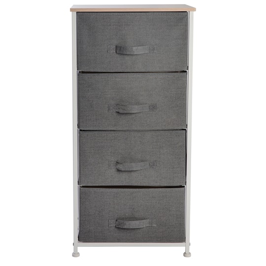 Simplify Gray 4 Drawer Storage Chest